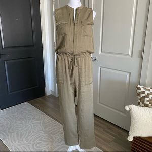 Anthropologie Brand Elevenses Green Jumpsuit Size Small